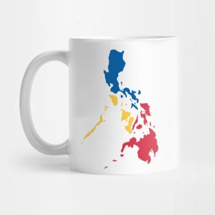 Philippines Filipino Map Sun and Stars Flag by AiReal Apparel Mug